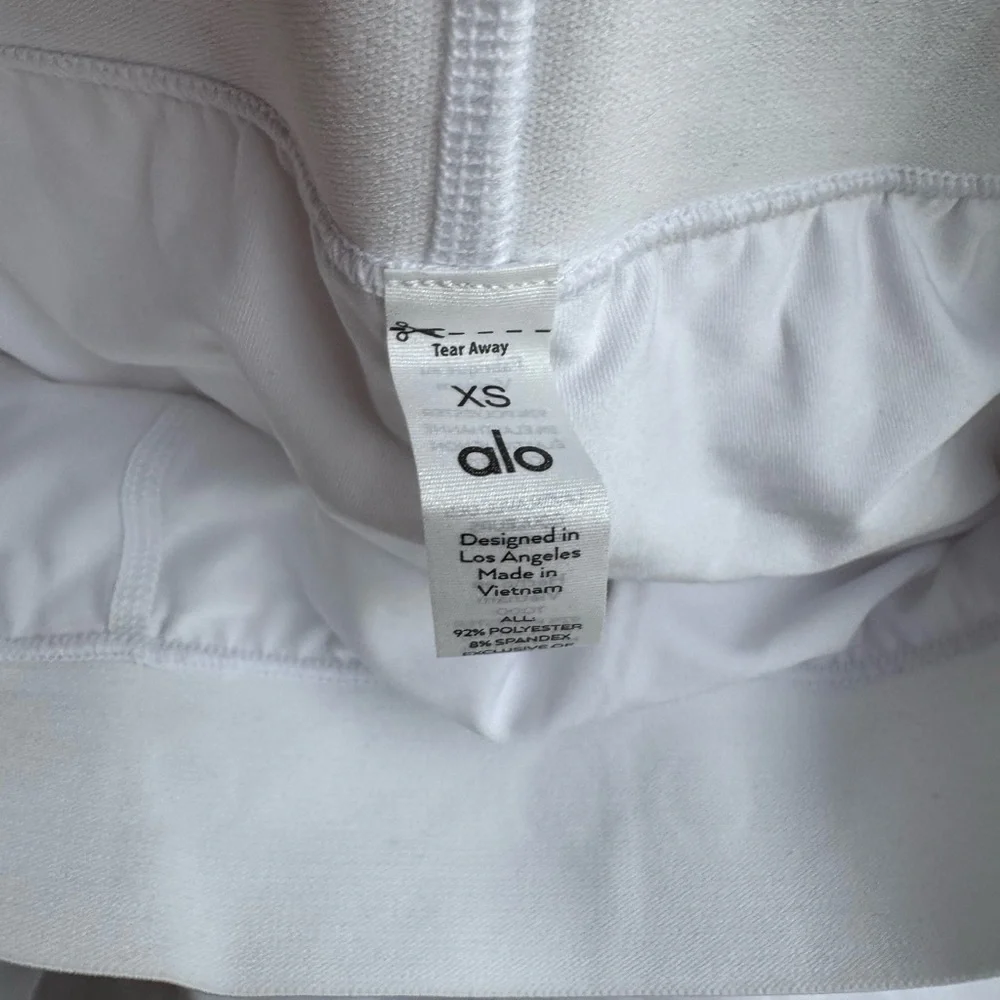 ALO Yoga White Pleated Women's Skirt